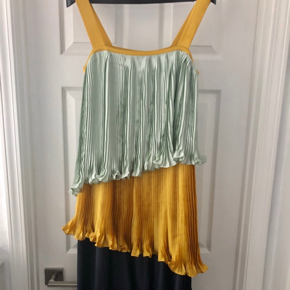 ✨Anthropologie colorful silk dress, size M✨